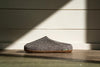 Kyrgies Men's Wool Slippers with All Natural Sole & Low Back in Gray