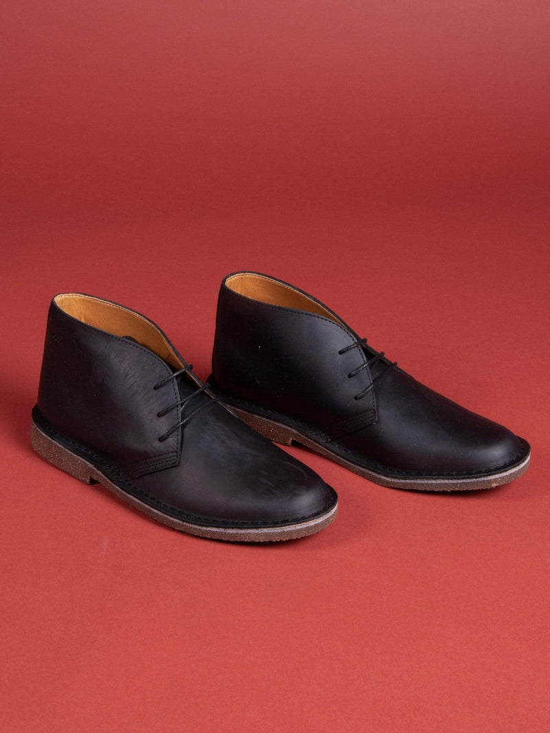 Men's Colombian Leather Desert Boots Black – Ocelot Market