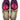 Artemis Design & Co Men's Loafers are a stylish and versatile choice for men, designed with a unique color combination of black, purple, white, maroon, and fuschia. Made with premium materials, these loafers offer exceptional comfort and durability.  (Front View)