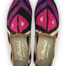 Artemis Design & Co Men's Loafers are a stylish and versatile choice for men, designed with a unique color combination of black, purple, white, maroon, and fuschia. Made with premium materials, these loafers offer exceptional comfort and durability.  (Front View)