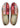 The Artemis Men's Loafers redefine style with a captivating color palette, combining red, blue, red-orange, sky blue, white, and khaki. These loafers seamlessly blend the boldness of red and blue with the lively hues of red-orange and sky blue, set against a clean white backdrop and complemented by the neutral tone of khaki.  (Front View)