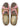 Artemis Design Co. Men's Loafers redefine elegance with a captivating color palette, featuring vibrant hues of fuchsia and mint green alongside accents of dark grey, red, blue, and white. Meticulously crafted, these loafers seamlessly blend bold and subtle tones, exuding modern sophistication with a pop of personality. Whether for formal events or casual outings, they make a bold statement with every step. (Front View)