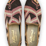 Artemis Design Co. Men's Loafers showcase a vibrant color palette, blending rich tones of brown, red, and yellow with accents of white and peach. Crafted with meticulous attention to detail, these loafers strike the perfect balance between style and comfort. Whether paired with casual or semi-formal attire, they add a touch of sophistication to any ensemble. (Front View)
