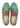 Artemis Design Co. Men's Loafers embody a striking fusion of colors, featuring a palette of green, maroon, black, orange, and blue. Meticulously crafted, these loafers exude both style and versatility. Whether for a casual outing or a formal event, they offer a bold statement with every step. (Front View)
