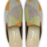 The Artemis Men's Slippers showcase a charming color combination of lilac, mustard, mint green, and grey. These slippers offer a delightful mix of soft and earthy tones, creating a stylish and versatile look. Whether you're relaxing at home or stepping out for a casual outing, these slippers are the perfect choice.  (Front  View) 